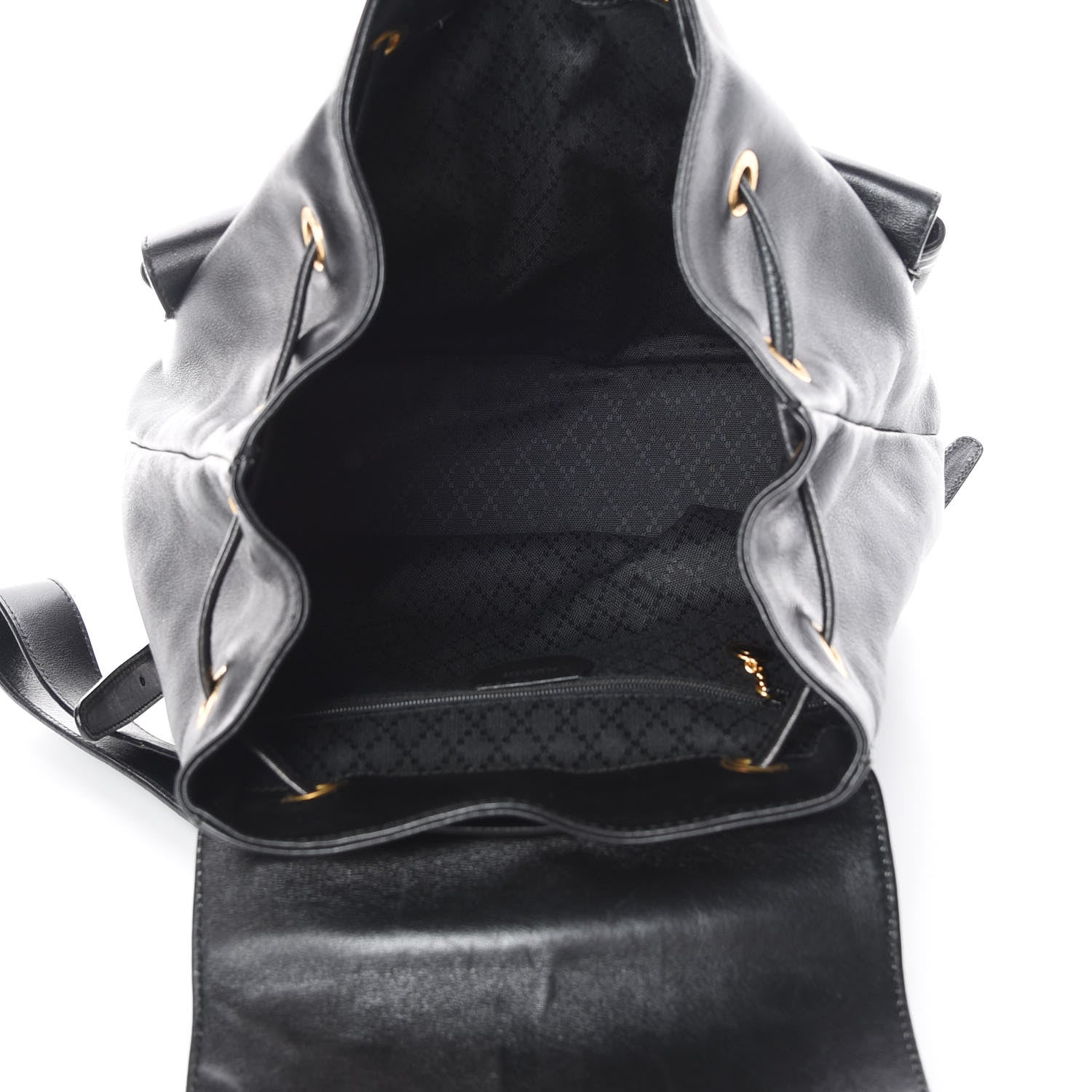 Gucci Calfskin Bamboo Backpack Black 5 of 18