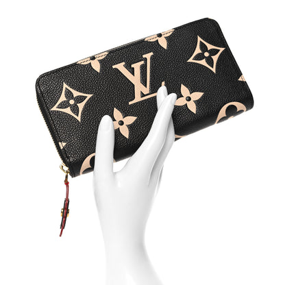 Louis Vuitton Empreinte Monogram Giant Crafty Zippy Wallet Black Creme 2 of 6