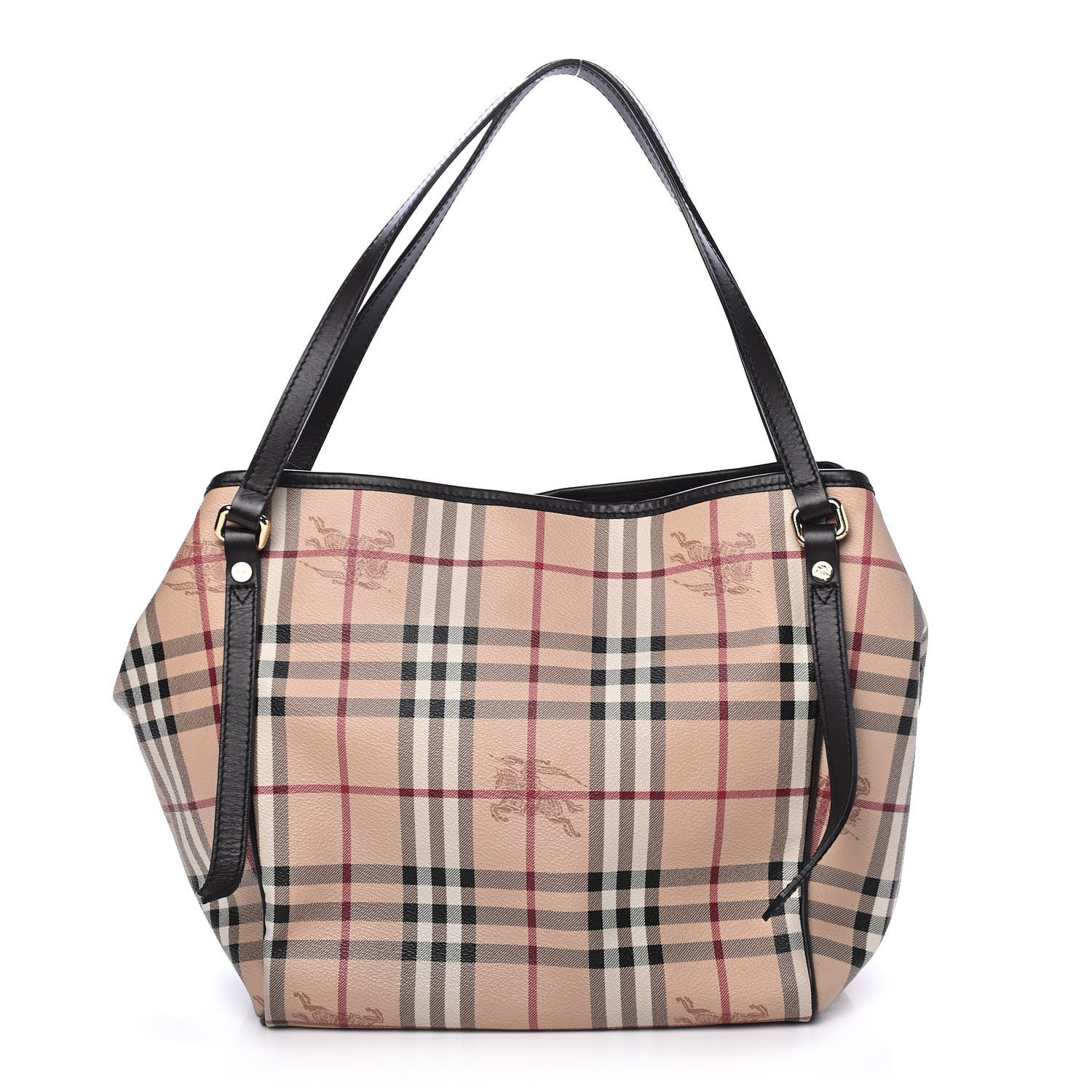 Burberry Haymarket Check Small Canterbury Tote Chocolate 1 of 4