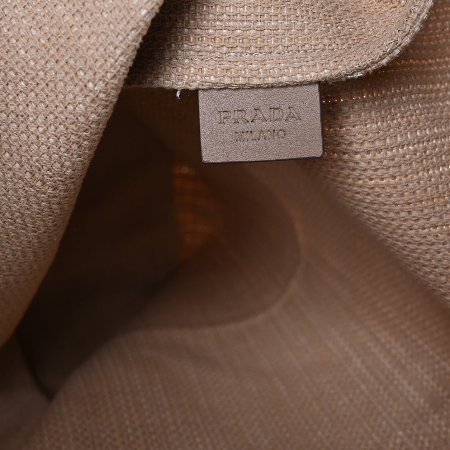 Raffia Logo Tote Naturale
