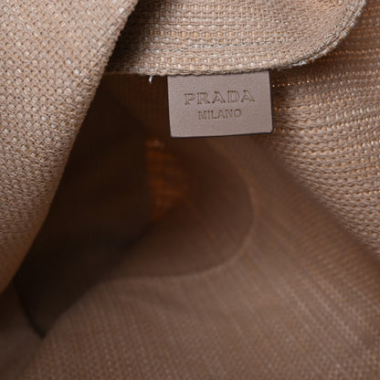 Prada Raffia Logo Tote Naturale 6 of 10
