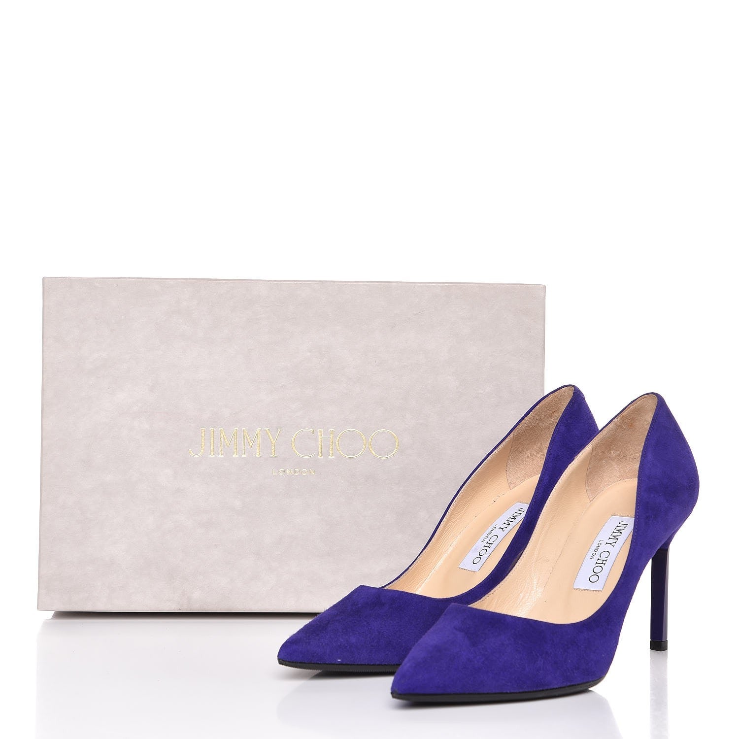 Jimmy Choo Suede Tish Pumps 37 Violet 13 of 13