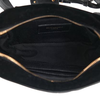 Saint Laurent Velour Matelasse Monogram Lou Belt Bag Black 5 of 10