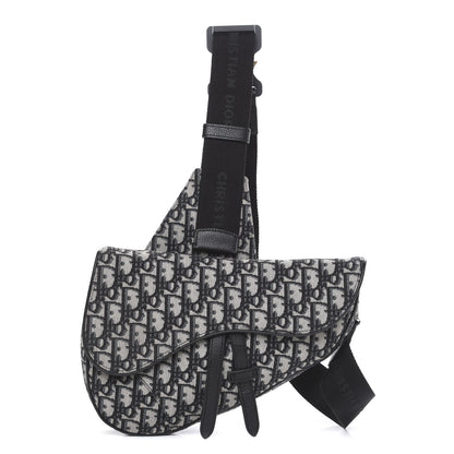 Christian Dior Oblique Mens Saddle Bag Black 1 of 9