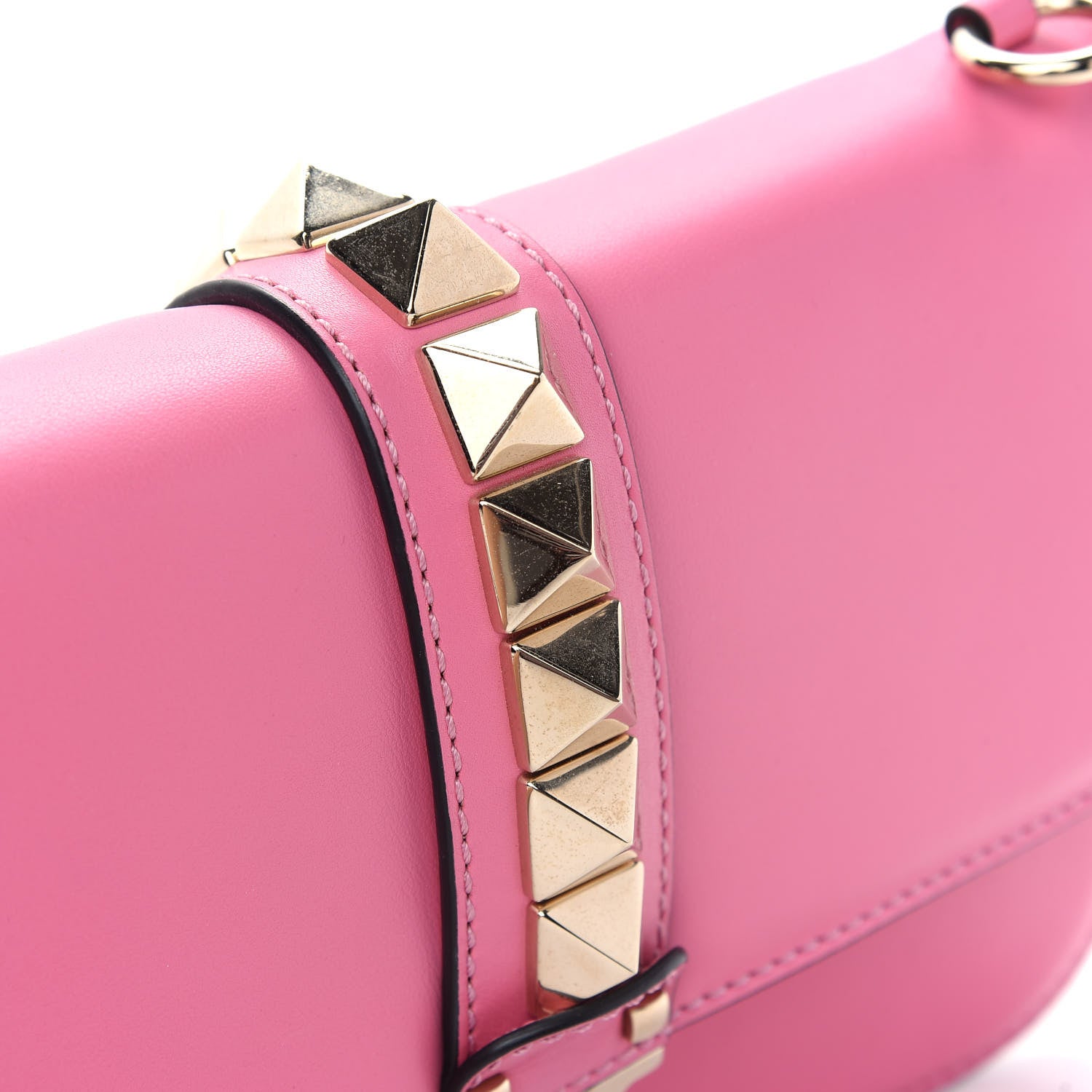 Valentino Garavani Vitello Medium Glam Lock Rockstud Flap Ninphea 11 of 11