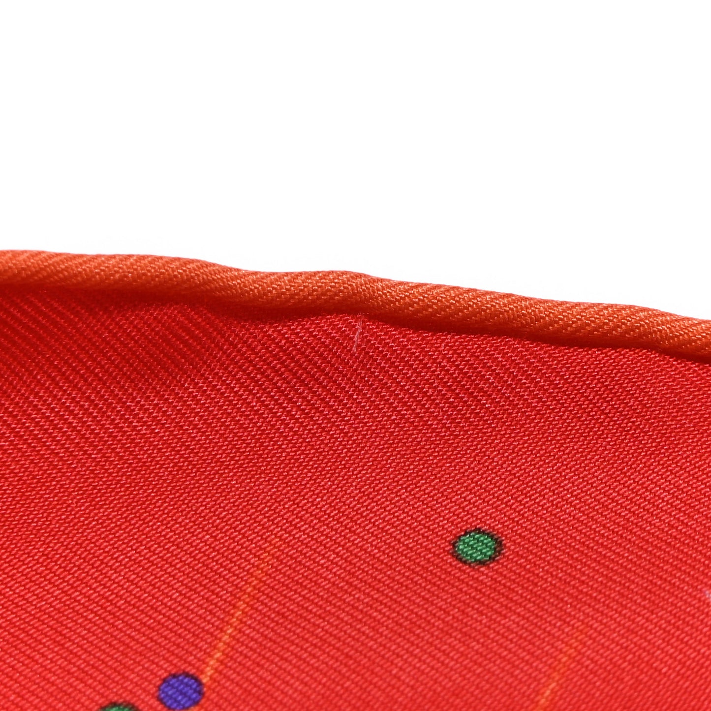 Silk Magic Kelly Scarf 90 Rouge Capucine Bouton d'Or