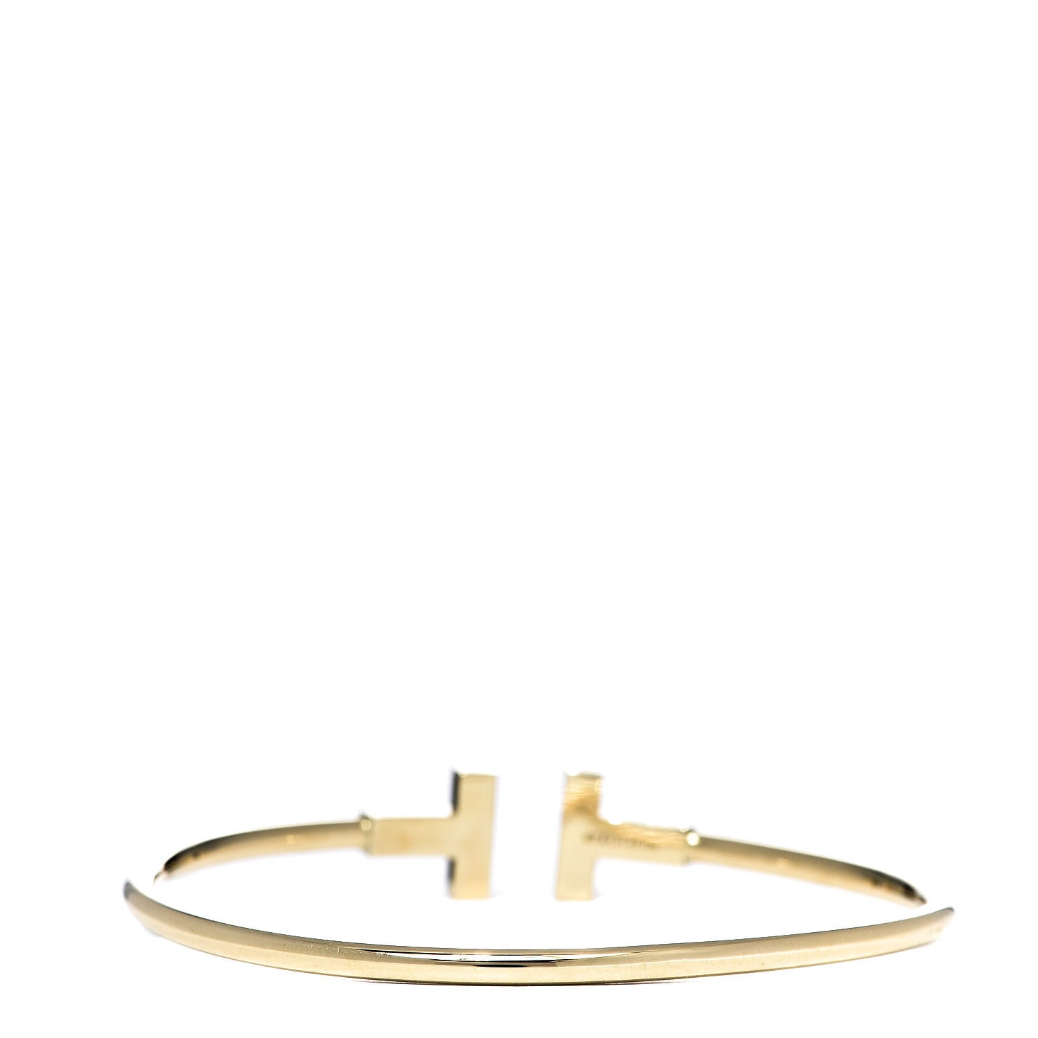 Tiffany 18K Yellow Gold T Wire Bracelet 3 of 4
