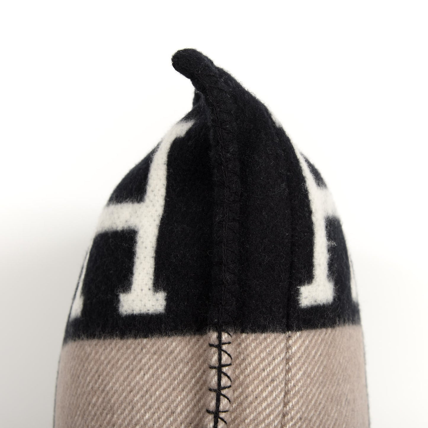 Wool Cashmere Avalon III Pillow PM Ecru Black