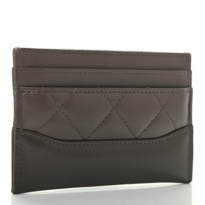 Chanel Aged Calfskin Quilted Gabrielle Card Holder Wallet Grey 3 of 8