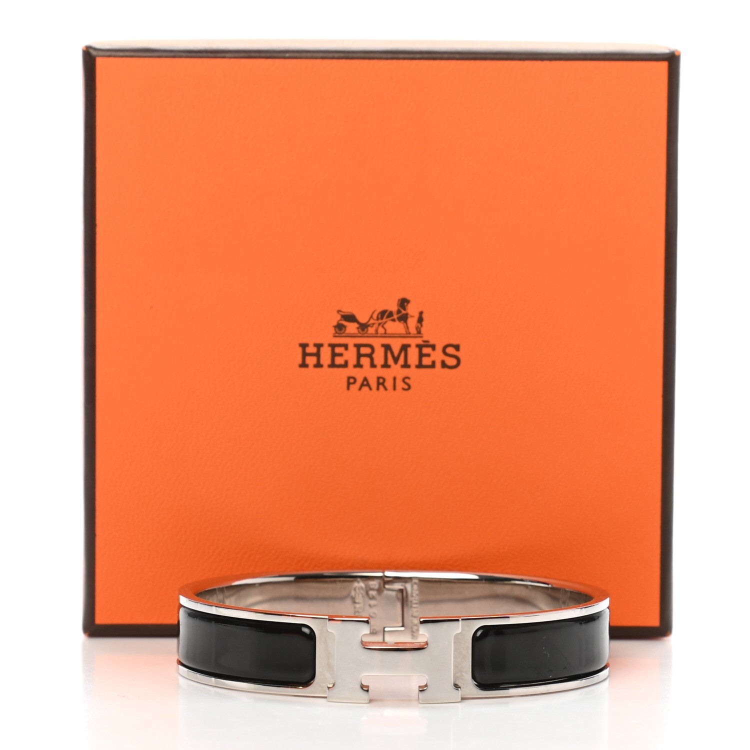 Hermes Enamel Narrow Clic Clac H Bracelet GM Black 5 of 5