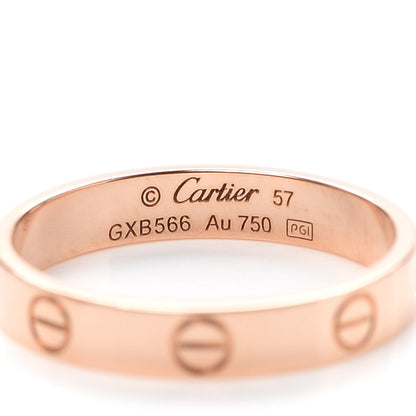 Cartier 18K Pink Gold 3.5mm LOVE Wedding Band Ring 57 8 4 of 6
