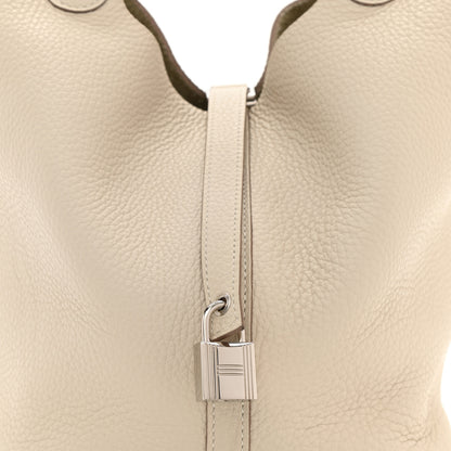 Hermes Taurillon Clemence Picotin Lock 22 MM Craie 8 of 11