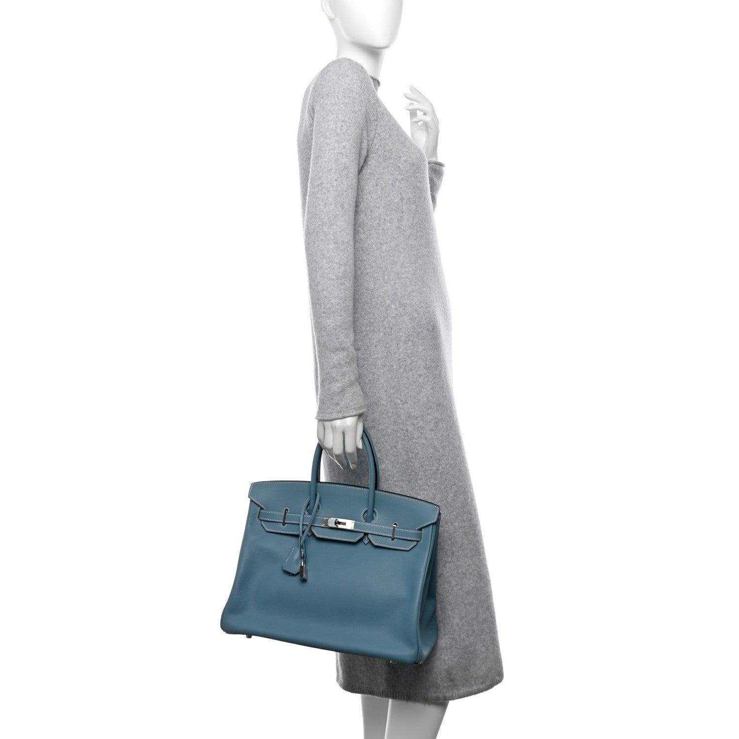 Hermes Epsom Birkin 35 Blue Jean 2 of 10