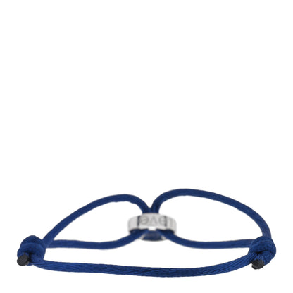 Cartier 18k White Gold Charity LOVE Adjustable Cord Bracelet Navy Blue 2 of 3