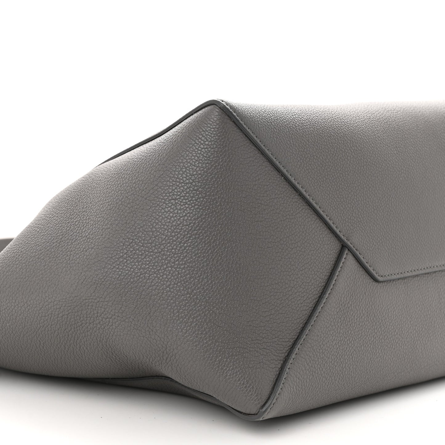 Soft Grained Calfskin Small Belt Cabas Phantom Medium Grey