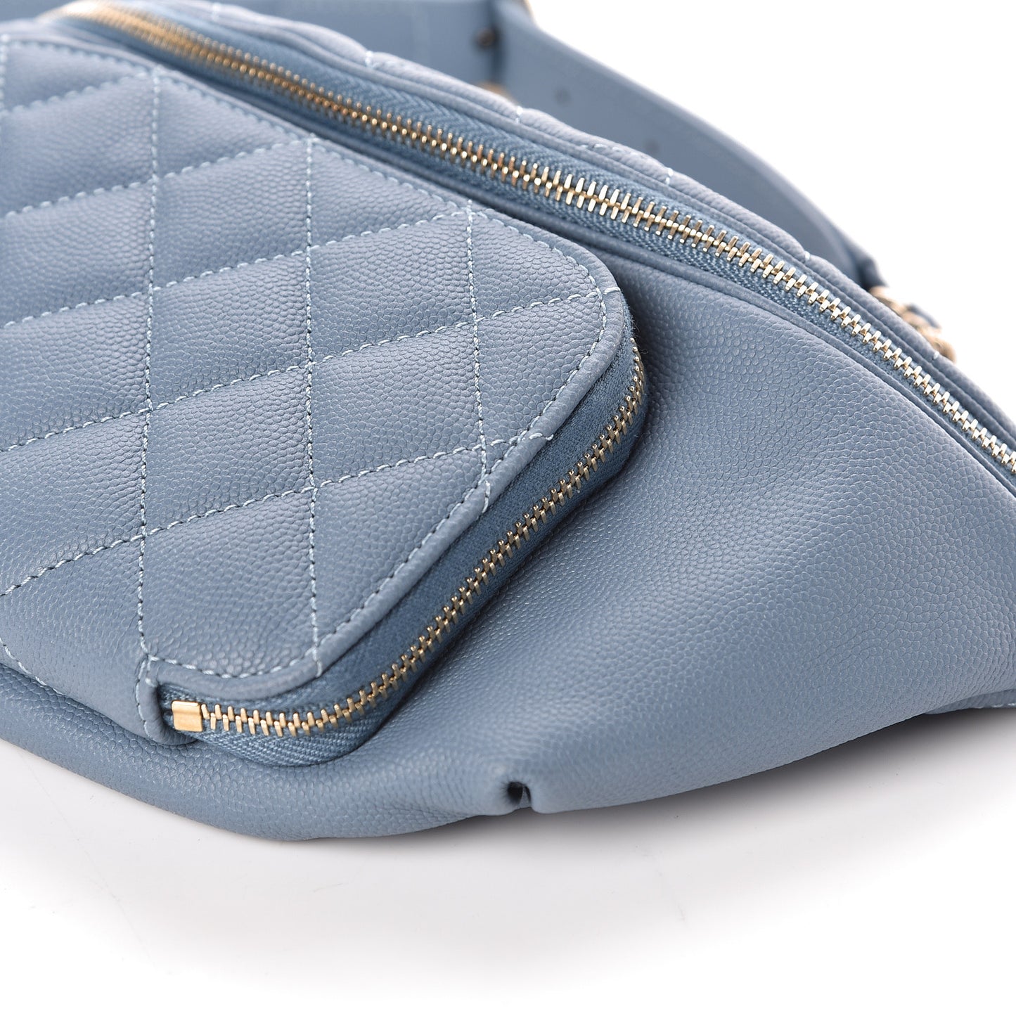 Caviar Quilted Business Affinity Waist Bag Blue