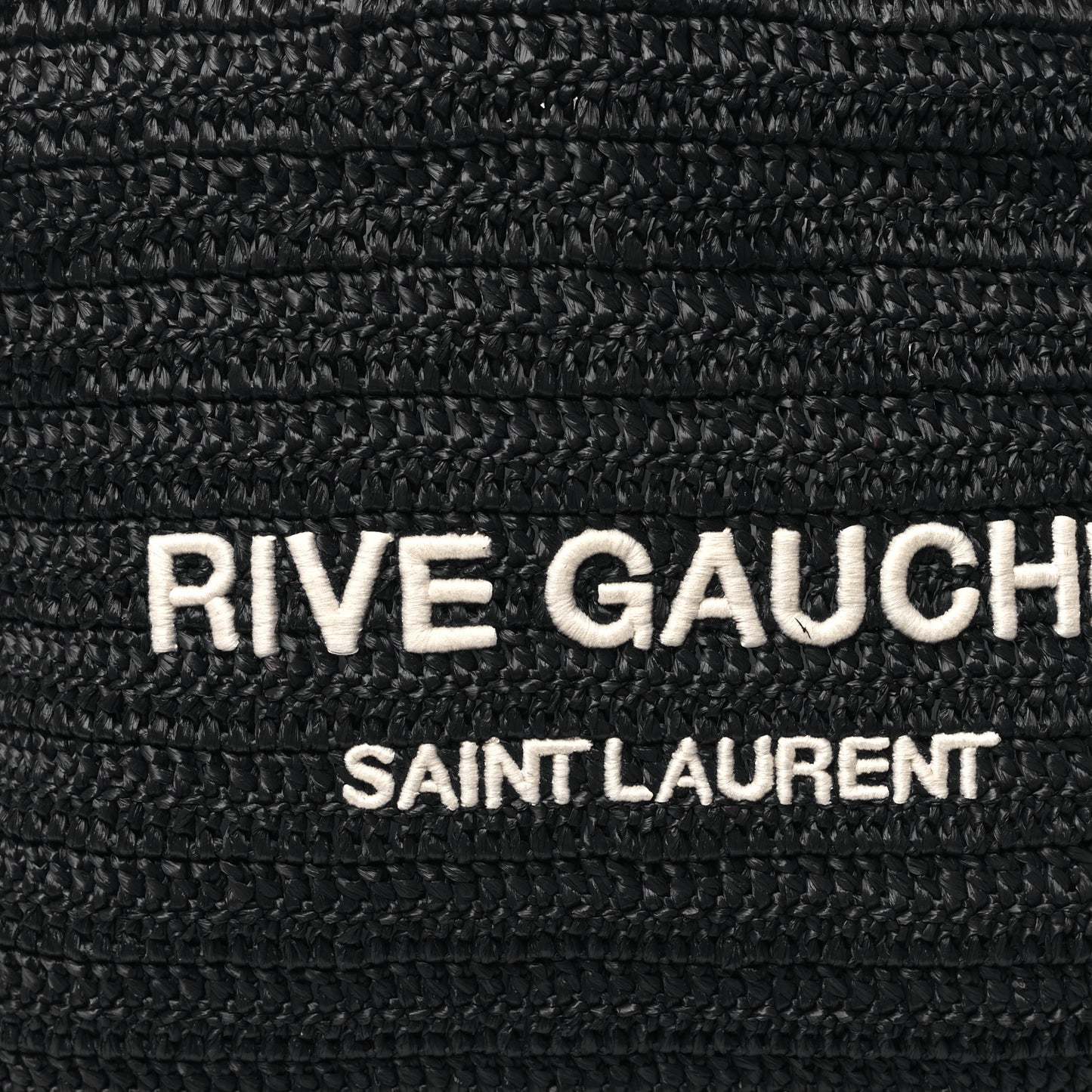 Raffia Rive Gauche Tote Black