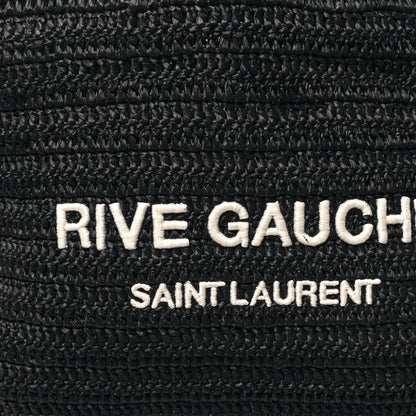 Saint Laurent Raffia Rive Gauche Tote Black 8 of 10