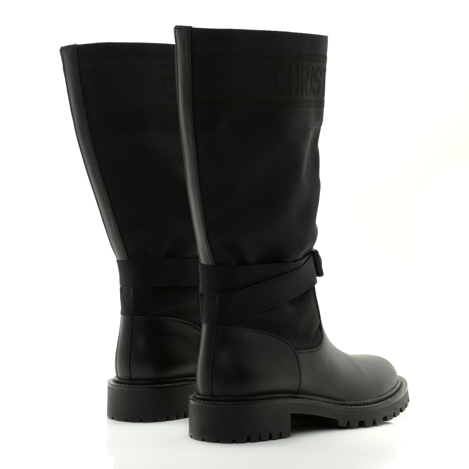 Christian Dior Technical Fabric Calfskin D-Major Boots 36.5 Black 4 of 13