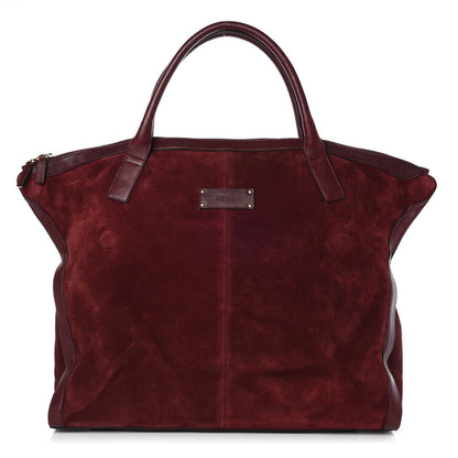 Alexander McQueen Suede Large De Manta Tote Oxblood 1 of 11