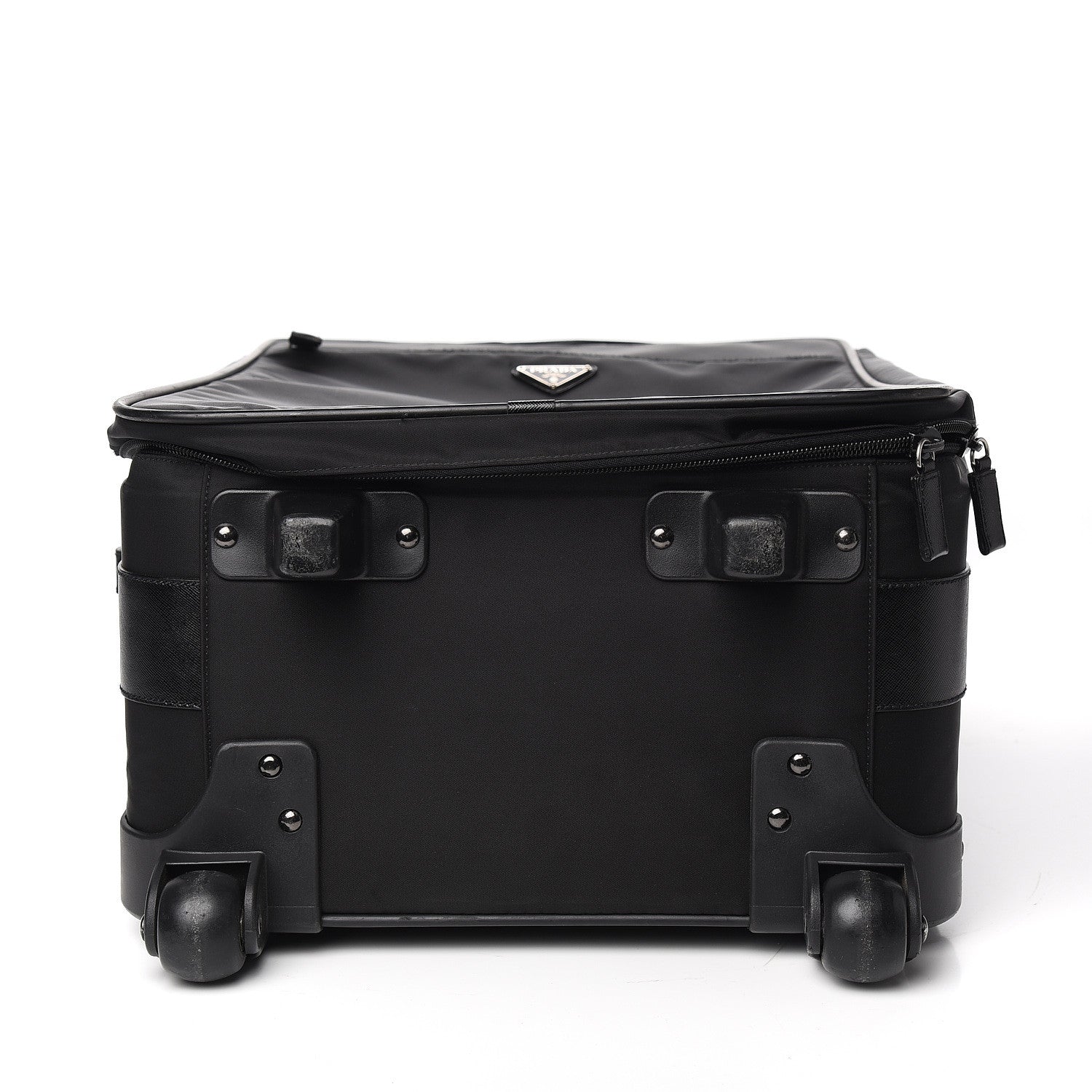 Prada Tessuto Nylon Saffiano Trolley Luggage Black 5 of 10