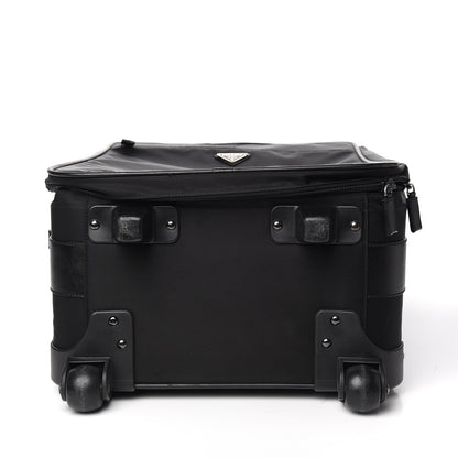 Prada Tessuto Nylon Saffiano Trolley Luggage Black 5 of 10