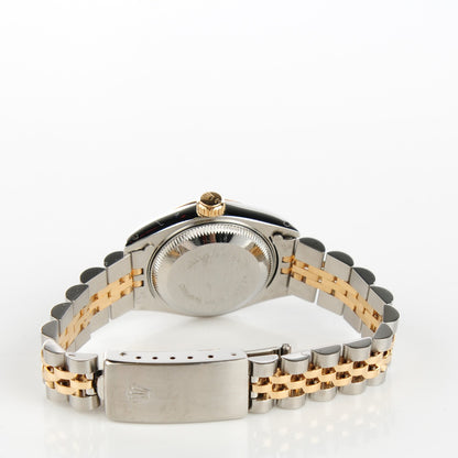 Rolex Stainless Steel 18K Yellow Gold Diamond 26mm Oyster Perpetual Datejust Watch Champagne 69173 4 of 7