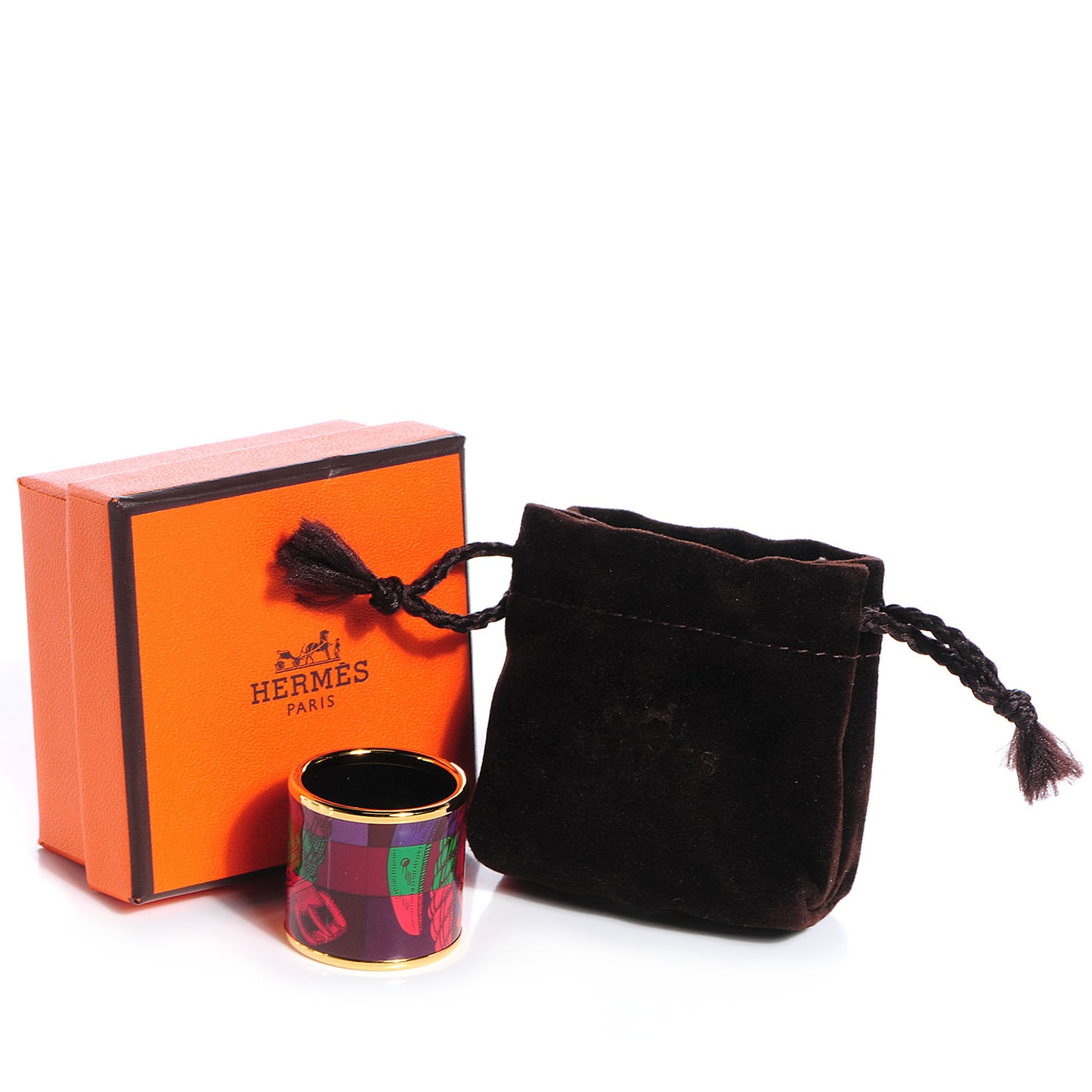 Enamel Printed Della Cavalleria Scarf Ring