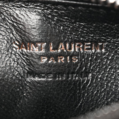 Saint Laurent Monogram Grain de Poudre 5 Fragments Zip Pouch Card Holder Black 6 of 9