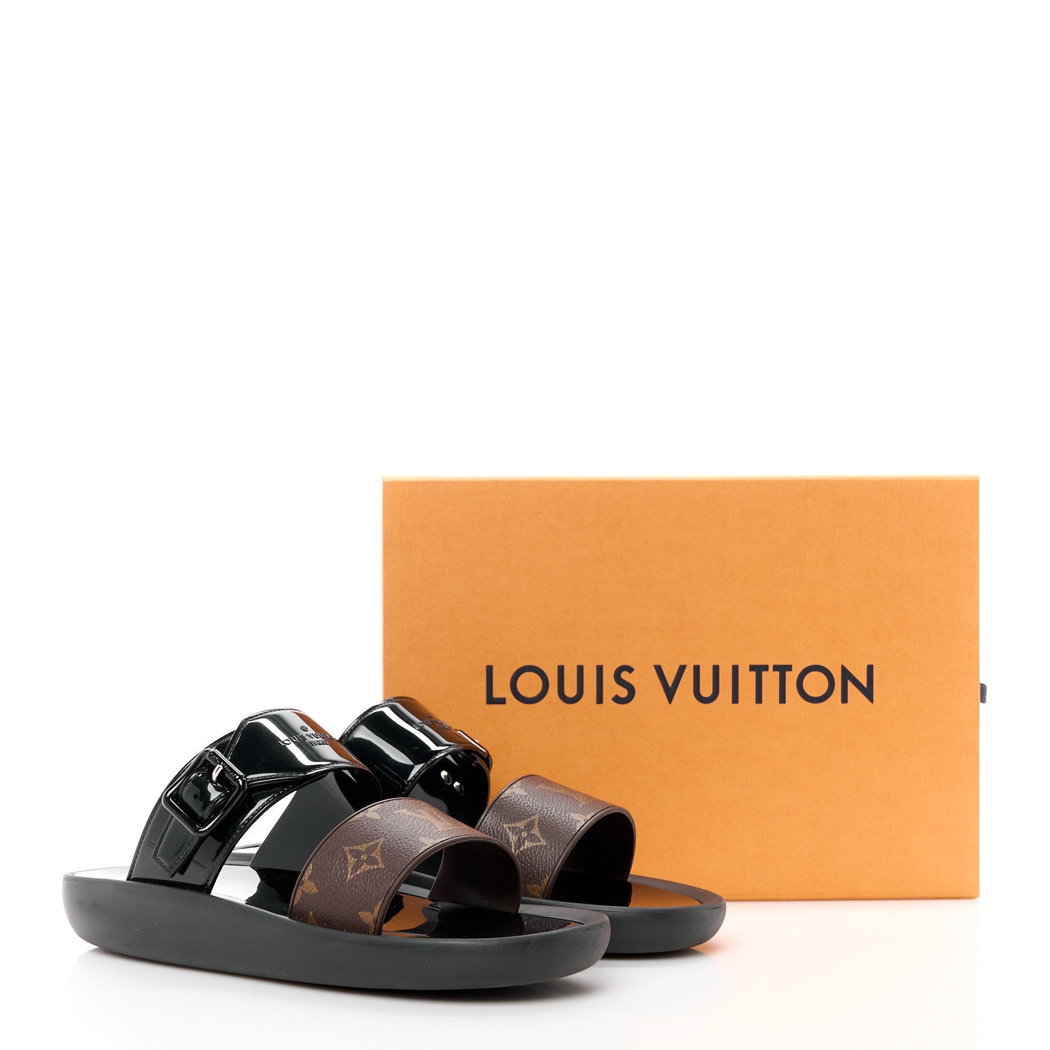 Louis Vuitton Monogram Sunbath Flat Mule Sandals 40 Black 9 of 9