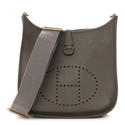 Hermes Taurillon Clemence Evelyne III PM Etain 1 of 10