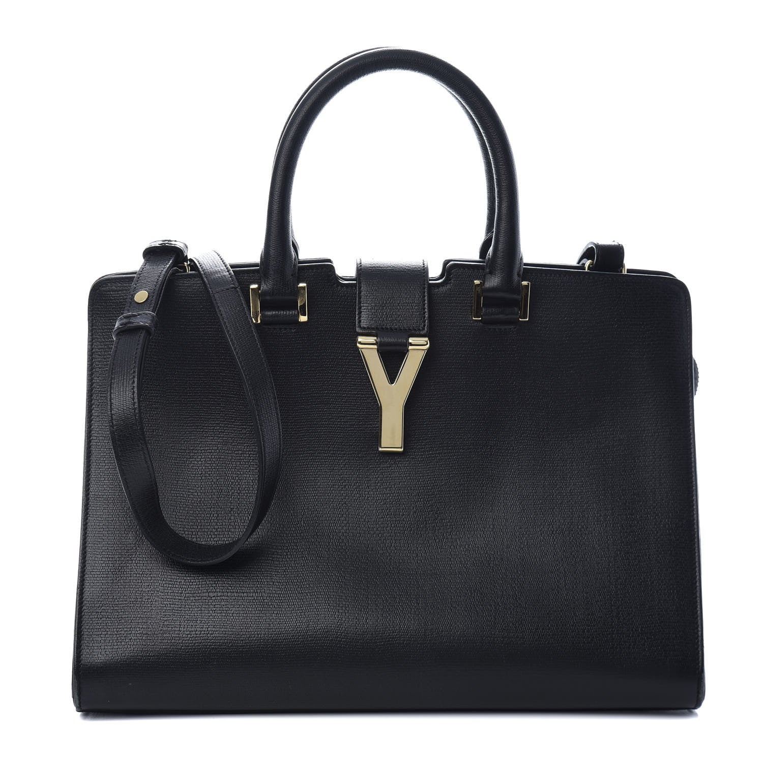 Saint Laurent Textured Calfskin Small Classic Y Cabas Black 1 of 10