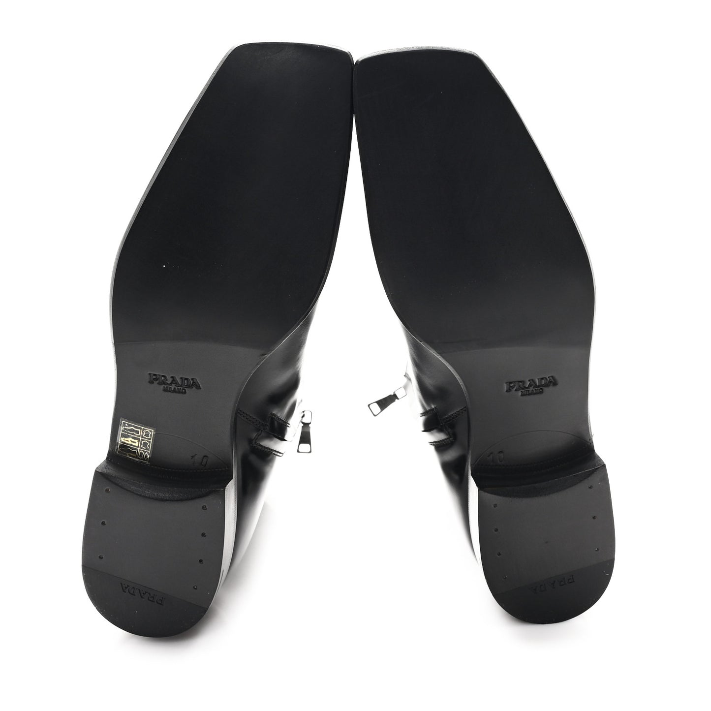 Spazzolato Sfumato Mens Square Toe Ankle Boots 10 Black Argento