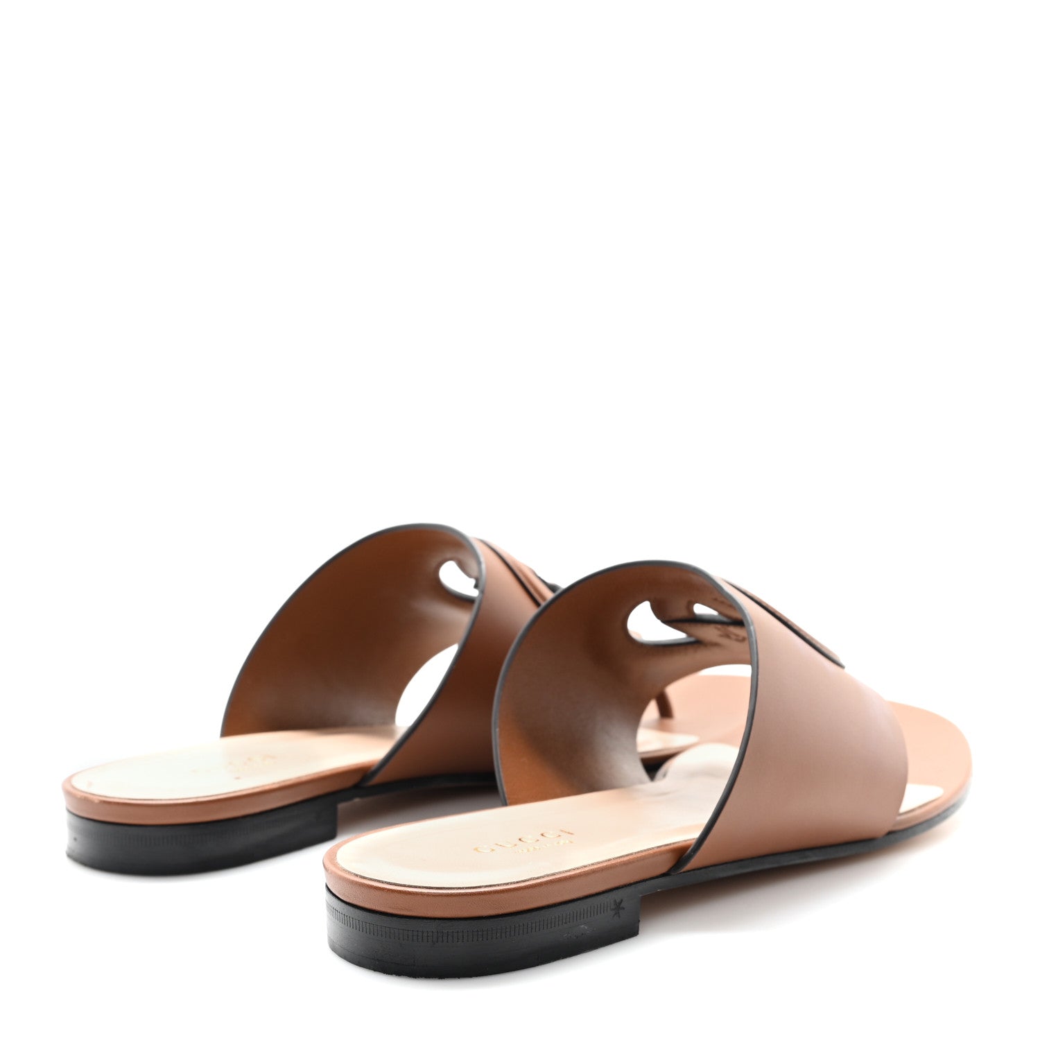 Gucci Sierra Calfskin Interlocking G Cut Out Thong Sandals 40 Cuir 5 of 10