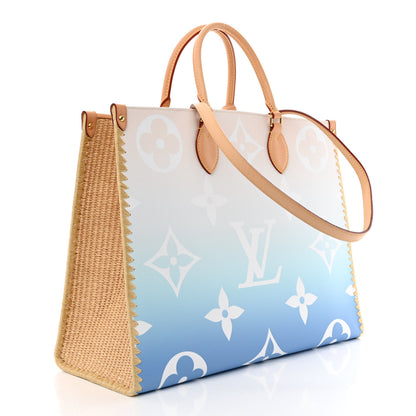 Louis Vuitton Monogram Giant Raffia Monaco By The Pool Onthego GM Blue 3 of 9