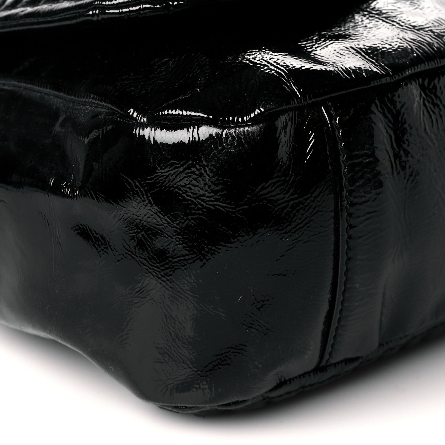 Chanel Patent Luxe Ligne Flap Black 9 of 10
