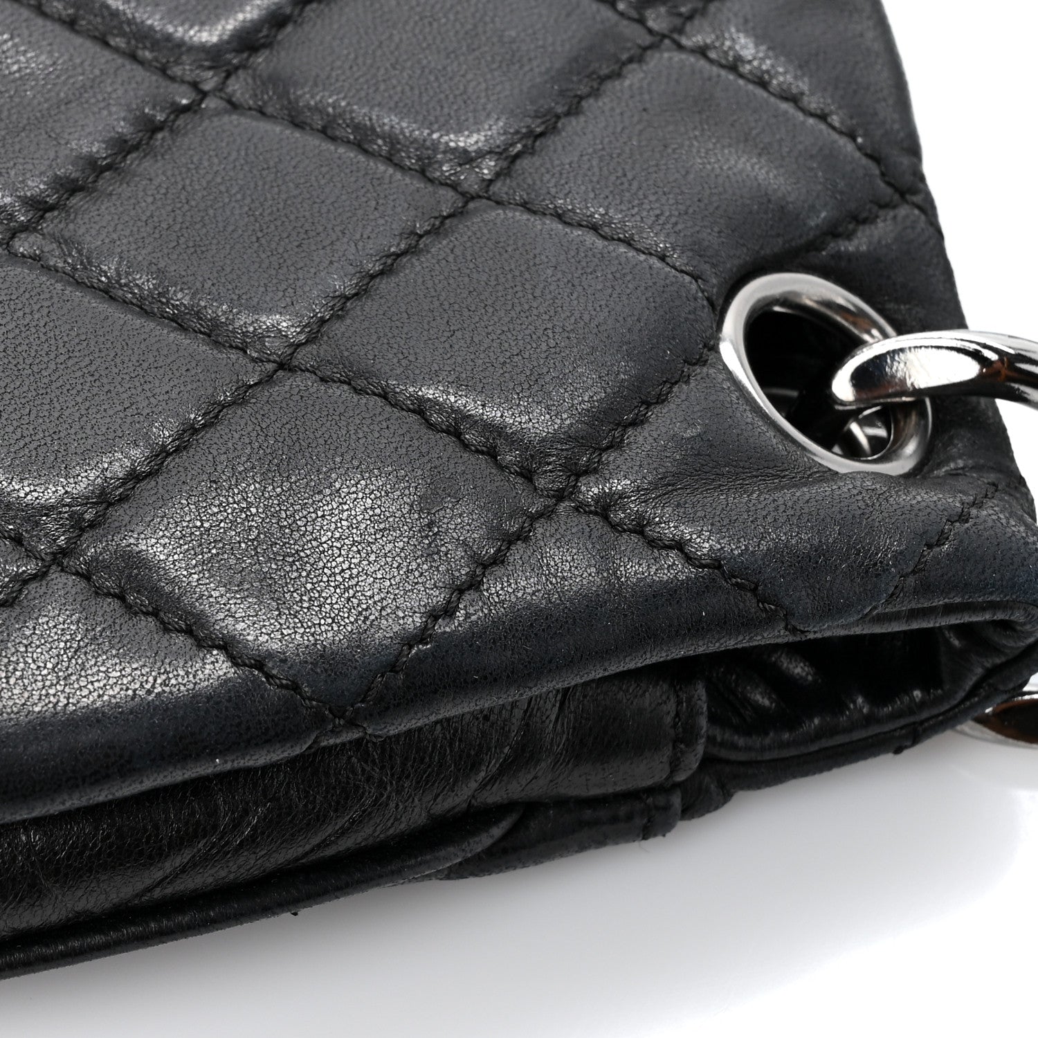 Chanel Lambskin Quilted Chain Mail Shoulder Bag Black 12 of 16