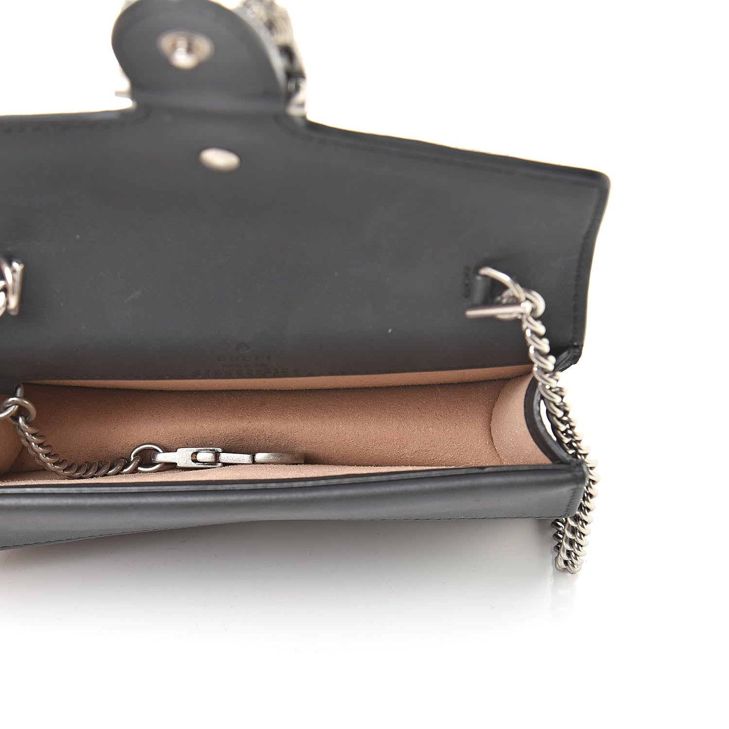 Gucci Suede Super Mini Dionysus Shoulder Bag Black 5 of 12