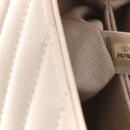 Chanel Calfskin Chevron Quilted Mini Coco Handle Flap Rose Pale 7 of 11