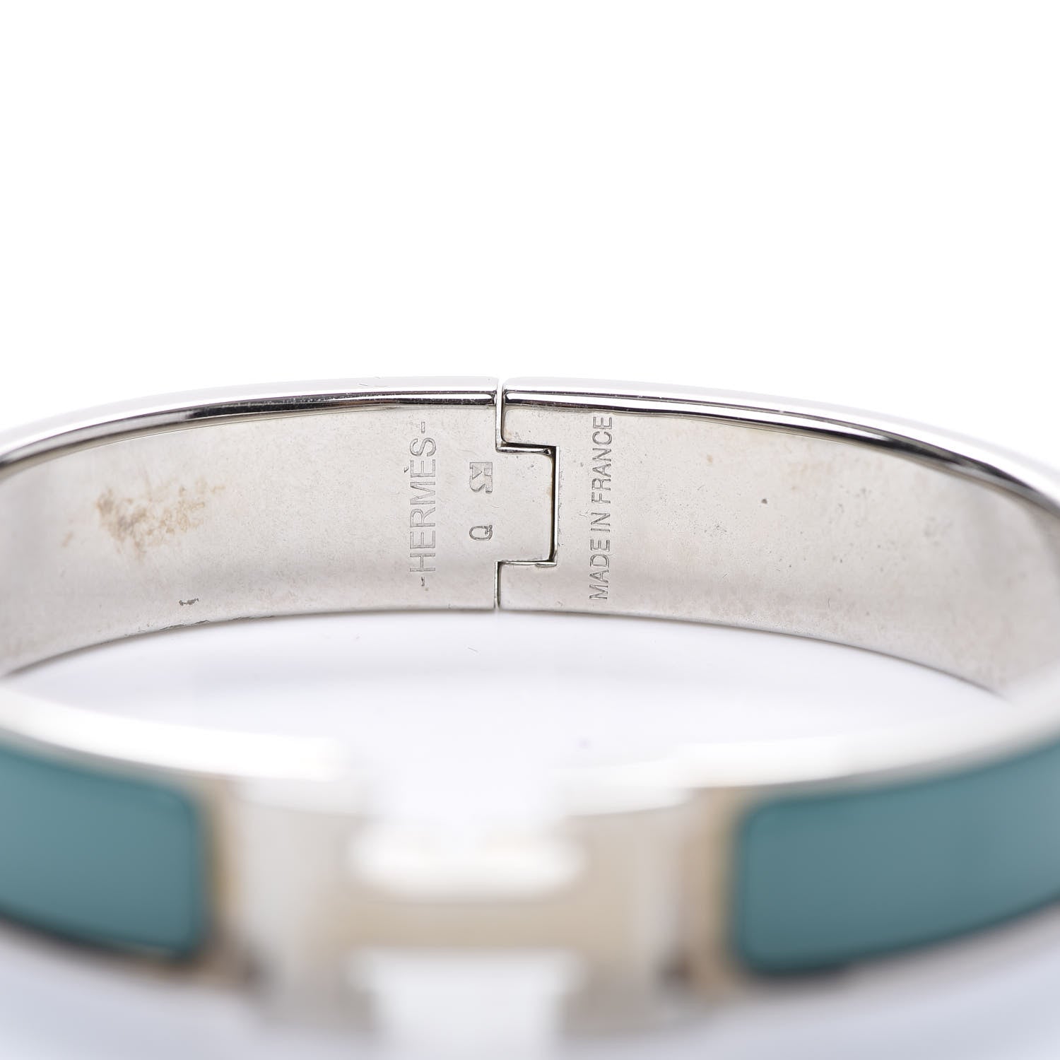Hermes Enamel Narrow Clic Clac H Bracelet PM Bleu Canard 3 of 5