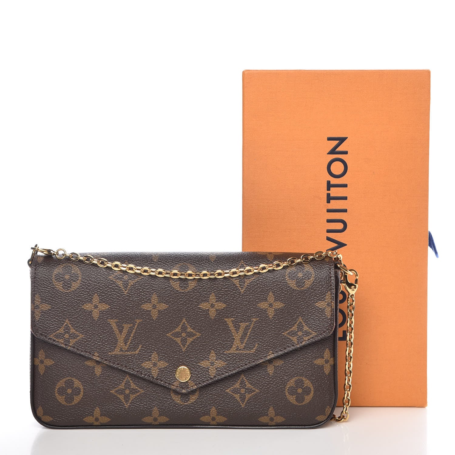 Louis Vuitton Monogram Pochette Felicie Chain Wallet Fuchsia 14 of 14
