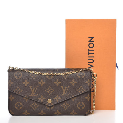 Louis Vuitton Monogram Pochette Felicie Chain Wallet Fuchsia 14 of 14