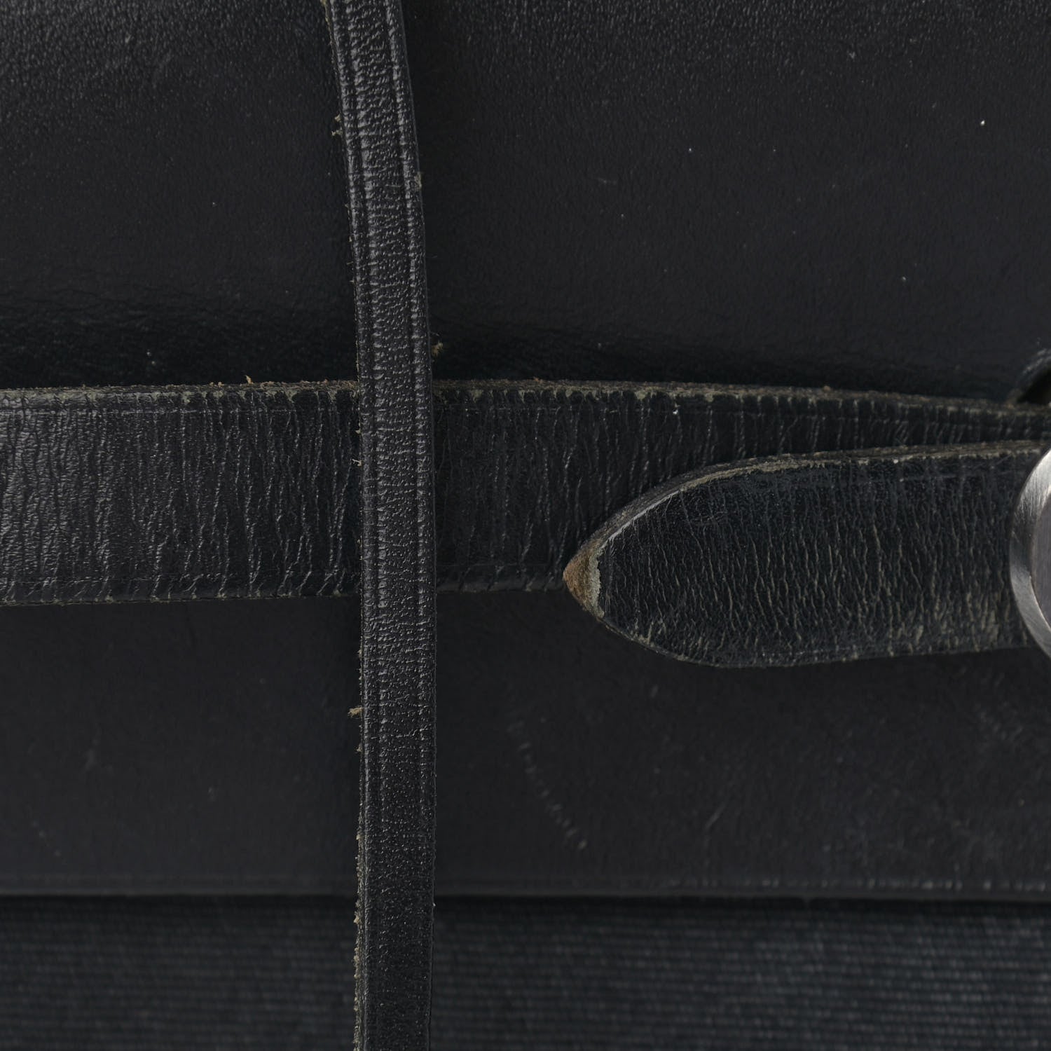 Hermes Toile Vache Calfskin Herbag 30 PM Backpack Black 13 of 16