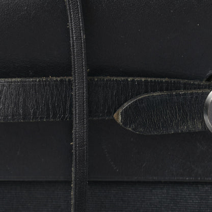 Hermes Toile Vache Calfskin Herbag 30 PM Backpack Black 13 of 16