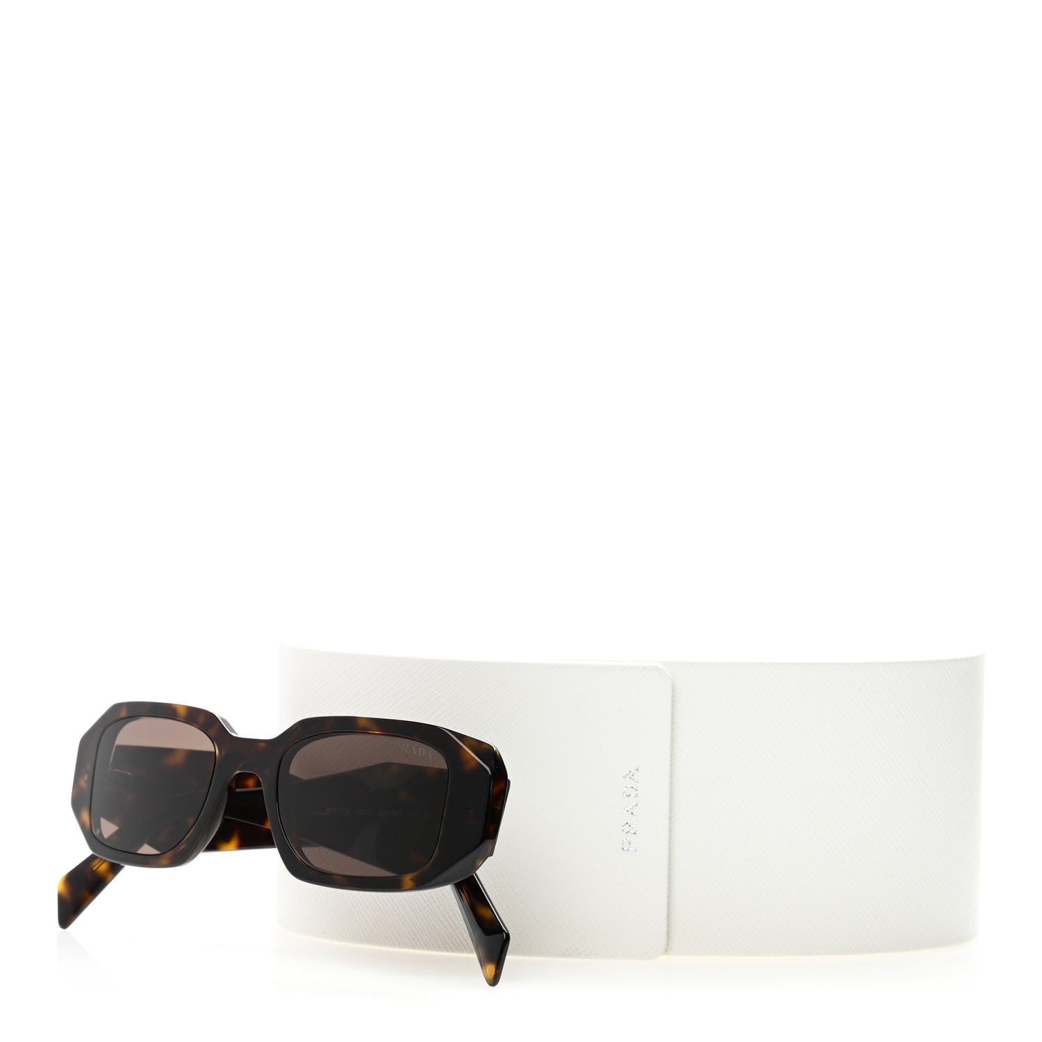 Prada Acetate Symbole Sunglasses SPR 17W Honey Tortoise 8 of 8