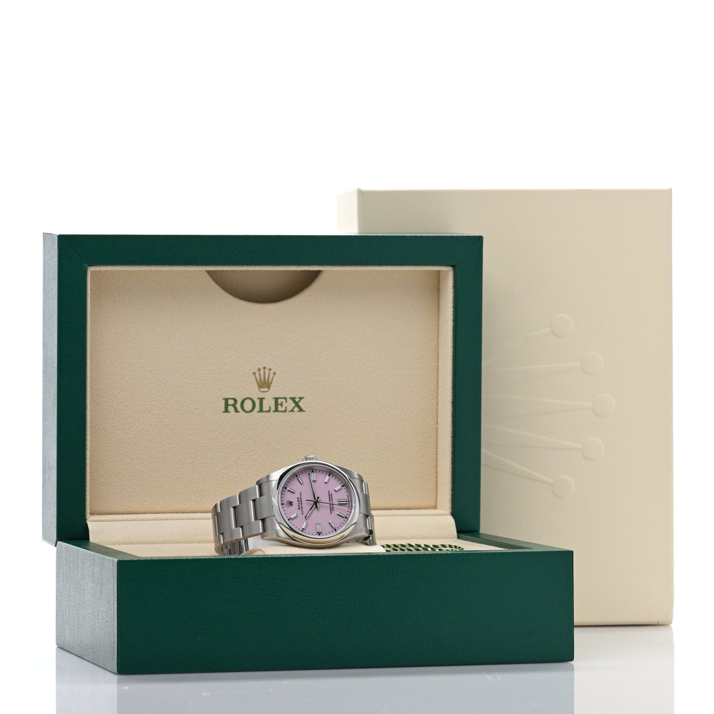 Stainless Steel 36mm Oyster Perpetual Watch Candy Pink 126000