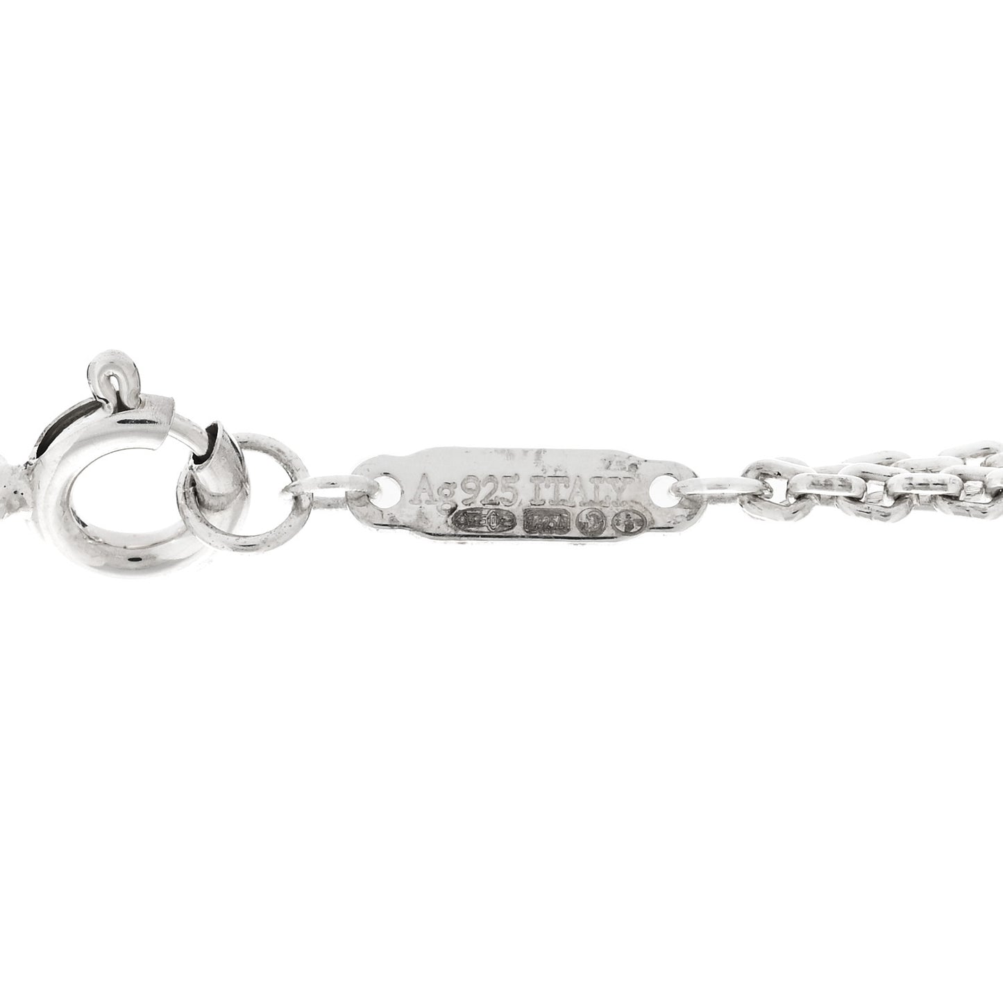 Sterling Silver Double HardWear Link Pendant Necklace