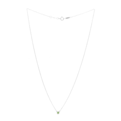 Tiffany Sterling Silver Tsavorite Elsa Peretti Color By The Yard Necklace 3 of 6