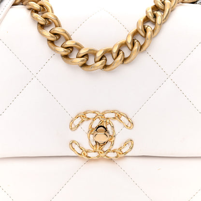 Chanel Lambskin Quilted Medium Chanel 19 Flap White 8 of 12
