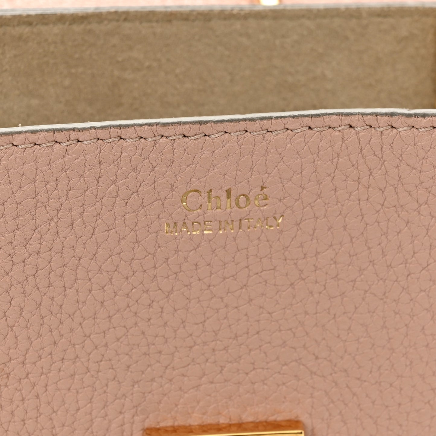 Grained Lambskin Mini Drew Shoulder Bag Cement Pink